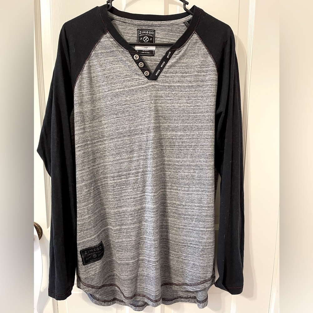 ZIMEGO mens LG long sleeve shirt